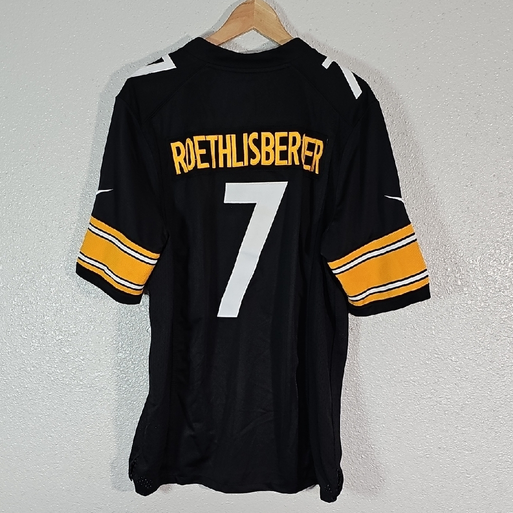 Nike Ben Roethlisberger Pittsburgh Steelers black home jersey.
